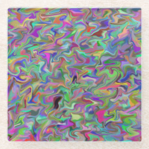 Dessous-de-verre En Verre Dessous de verre aléatoires en verre de remous