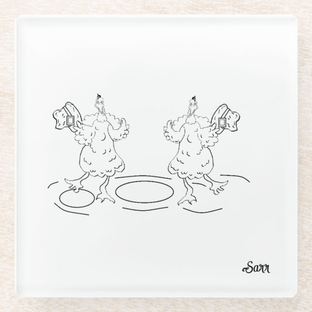 Dessous-de-verre En Verre Dessous de verre : Célébrer (Devant)