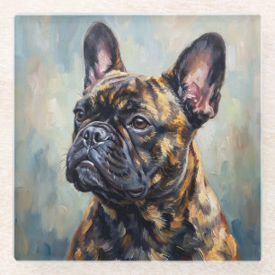 Dessous-de-verre En Verre Dessous de verre d'art Bouledogue français