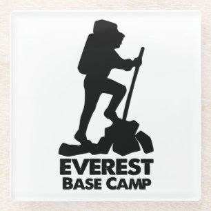 Dessous-de-verre En Verre Dessous de verre de camp de l'Everest
