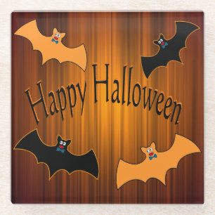 Dessous-de-verre En Verre Dessous de verre de chaume d'Halloween