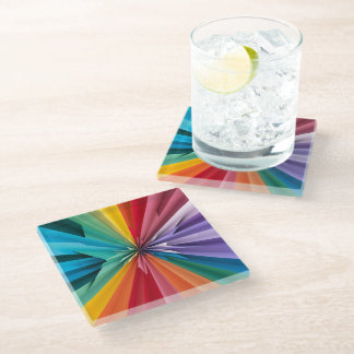 Dessous-de-verre En Verre Dessous de verre de couleurs vives