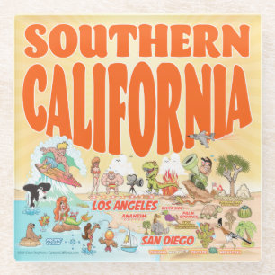 Dessous-de-verre En Verre Dessous de verre de la Californie du Sud