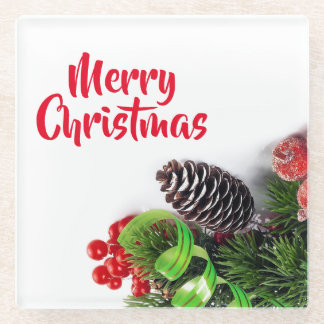 Dessous-de-verre En Verre Dessous de verre de Noël du pays