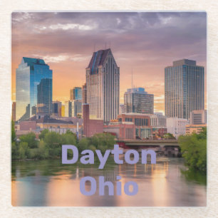 Dessous-de-verre En Verre Dessous de verre de verre Carré Dayton Ohio