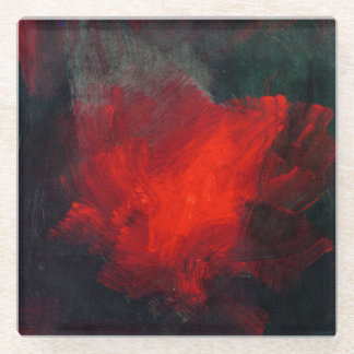 Dessous-de-verre En Verre Dessous de verre d'incendie de minuit