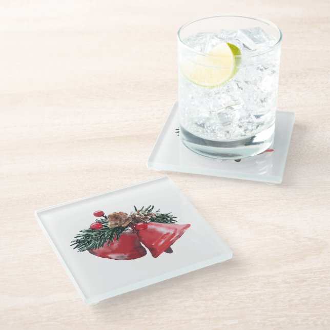 Dessous-de-verre En Verre Dessous de verre en papier de Noël (Incliné)