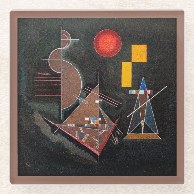 Dessous-de-verre En Verre Dessous de verre en verre - Abstrait - Wassily Kan (Devant)