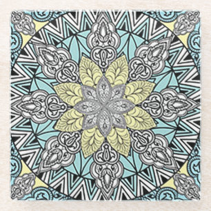 Dessous-de-verre En Verre Dessous de verre en verre Aqua Kaleidoscope
