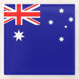 Dessous-de-verre En Verre Dessous de verre en verre avec drapeau d'Australie
