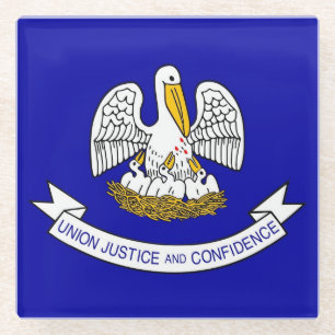 Dessous-de-verre En Verre Dessous de verre en verre avec drapeau de la Louis