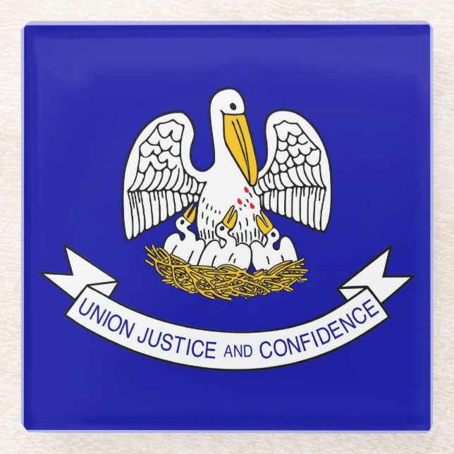 Dessous-de-verre En Verre Dessous de verre en verre avec drapeau de la Louis (Devant)