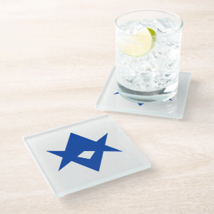 Dessous-de-verre En Verre Dessous de verre en verre avec le drapeau de la vi