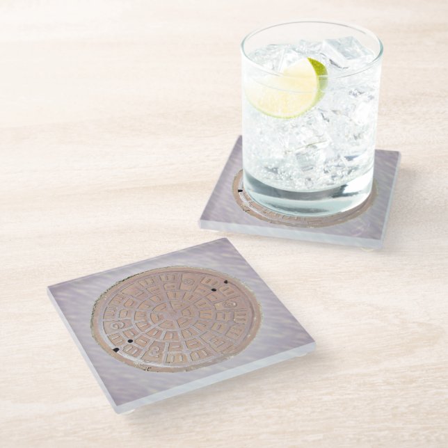 Dessous-de-verre En Verre Dessous de verre en verre - Couvre-trou (Incliné)