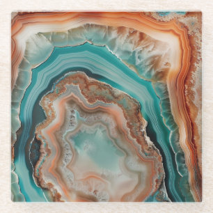 Dessous-de-verre En Verre dessous de verre en verre d'Agate 3D