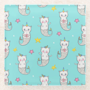 Dessous-de-verre En Verre Dessous de verre en verre de chats mignons