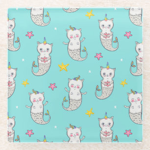 Dessous-de-verre En Verre Dessous de verre en verre de chats mignons