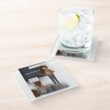 Dessous de verre en verre de l'enseignant étoile