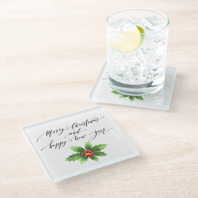 Dessous-de-verre En Verre Dessous de verre en verre de Noël (Incliné)