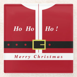 Dessous-de-verre En Verre Dessous de verre en verre de Noël du Père Noël