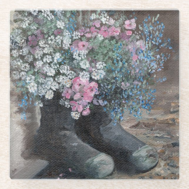Dessous-de-verre En Verre Dessous de verre en verre de Wellies (Devant)