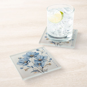 Dessous-de-verre En Verre Dessous de verre en verre, Dessous de verre floral