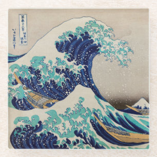 Dessous-de-verre En Verre Dessous de verre EN VERRE : HOKUSAI : LA VAGUE