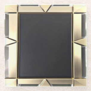 Dessous-de-verre En Verre Dessous de verre en verre/Neo Gold/Dessous de verr