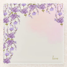 Dessous de verre en verre ornemental