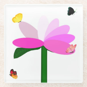 Dessous-de-verre En Verre Dessous de verre en verre pour amis du printemps