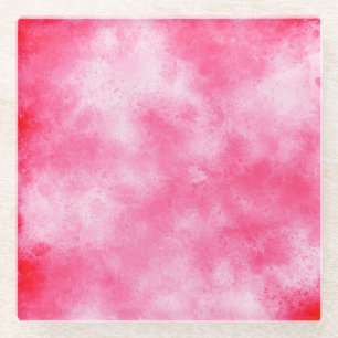 Dessous-de-verre En Verre Dessous de verre en verre rose
