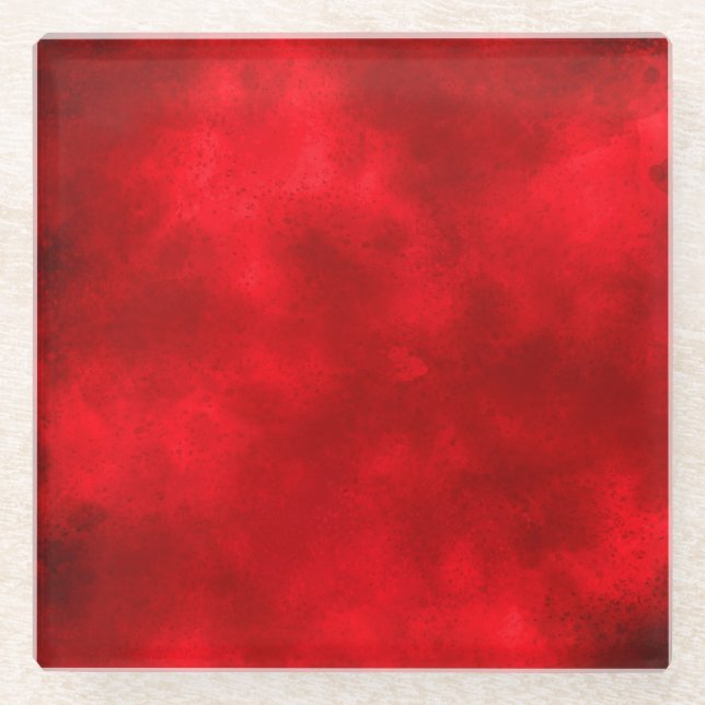 Dessous-de-verre En Verre Dessous de verre en verre rouge (Devant)