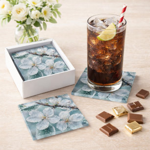 Dessous-de-verre En Verre Dessous de verre en verre Sakora Flower – Dessin d