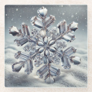 Dessous-de-verre En Verre Dessous de verre en verre Snowflake