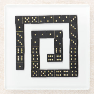 Dessous-de-verre En Verre Dessous de verre en verre sphérique Domino