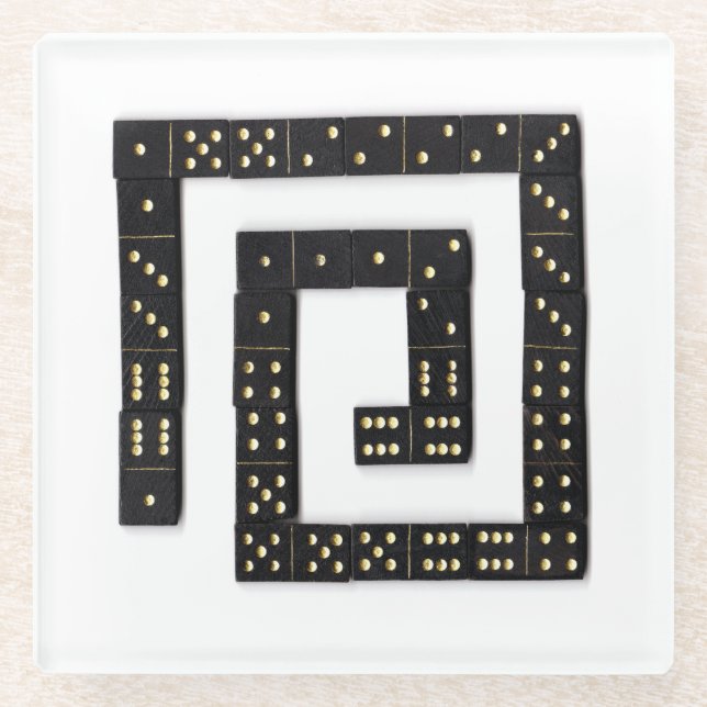 Dessous-de-verre En Verre Dessous de verre en verre sphérique Domino (Devant)
