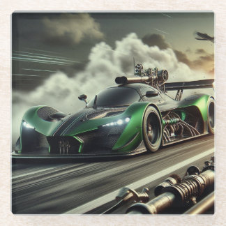 Dessous-de-verre En Verre Dessous de verre en verre Steampunk Racecar