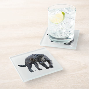 Dessous-de-verre En Verre Dessous de verre en verre transparent Jaguar Diabl