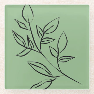 Dessous-de-verre En Verre Dessous de verre en verre vert