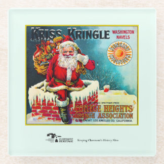 Dessous-de-verre En Verre Dessous de verre - étiquette de caisse de fruits C