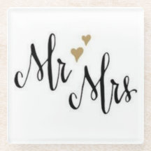 Dessous de verre fiançailles et Mariage
