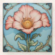 Dessous de verre rose