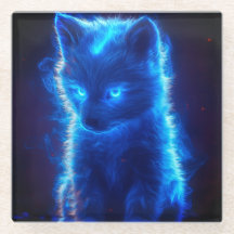 Dessous de verre unique Wolf Pup