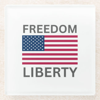 Dessous-de-verre En Verre DESSOUS DE VERRE US Flag Freedom Liberty™