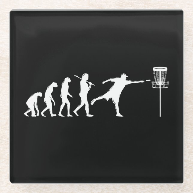 Dessous-de-verre En Verre Disk Golf Evolution Disk Golf Cadeaux (Devant)