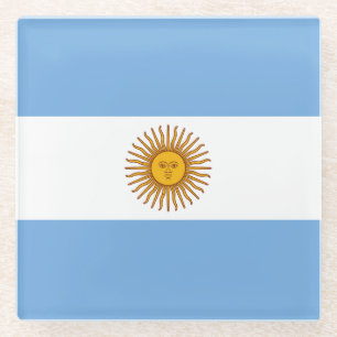 Dessous-de-verre En Verre Drapeau Argentine