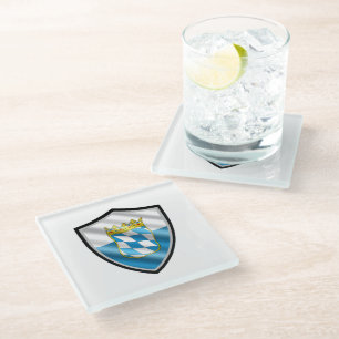 Dessous-de-verre En Verre Drapeau bavarois