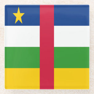 Dessous-de-verre En Verre Drapeau de la République centrafricaine