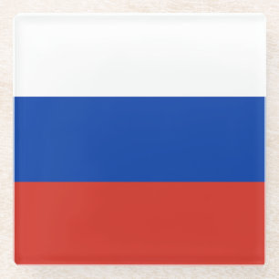 Dessous-de-verre En Verre Drapeau de la Russie