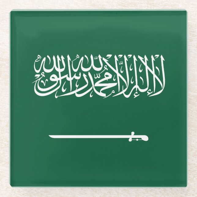 Dessous-de-verre En Verre Drapeau de l'Arabie saoudite (Devant)